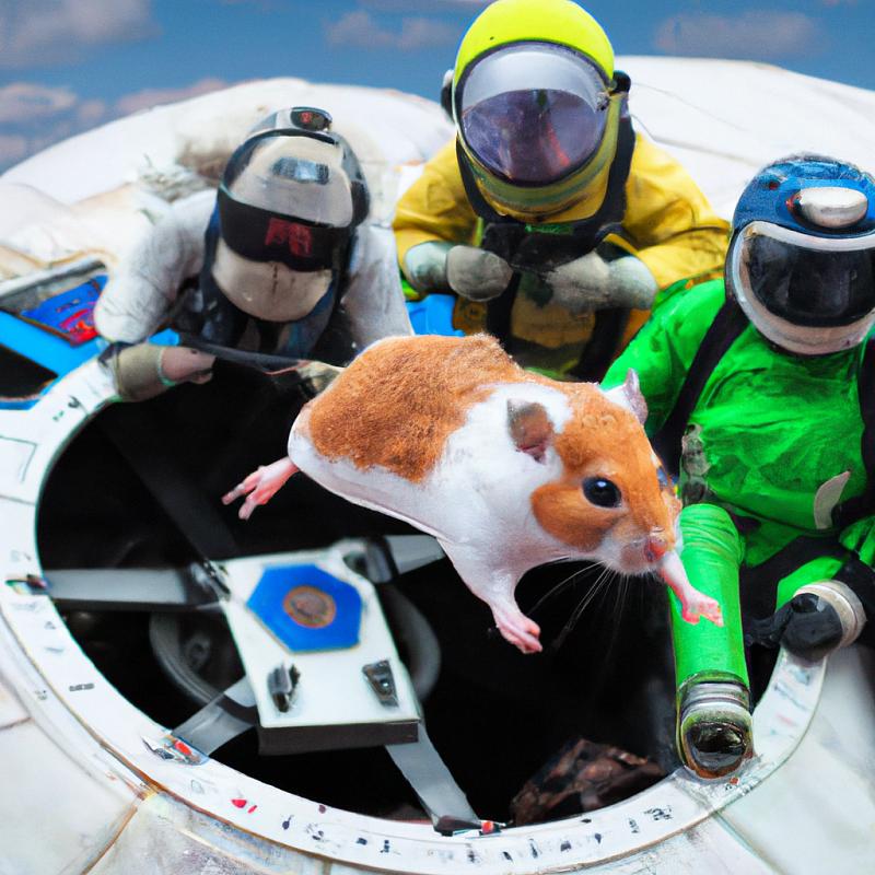 Extrémní sport: Skupina odvážlivců se rozhodla vyslat své křečky na skok z vesmírného modulu. - foto 1